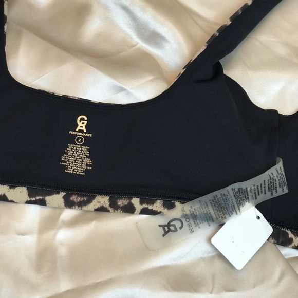 Good American Leopard cheetah sports bra top 2 - Picture 3 of 5